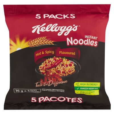 Kellogg's Hot & Spicy Noodles 5 x 70g
